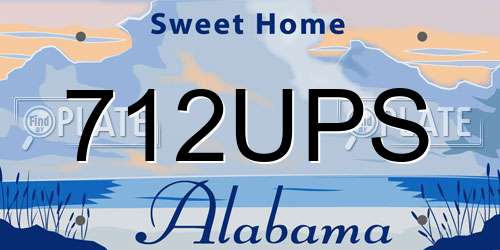 712UPS Alabama License Plate