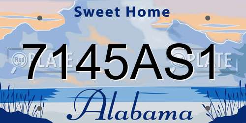 7145AS1 Alabama License Plate