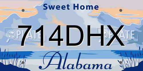 714DHX Alabama License Plate