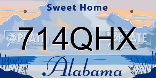 714QHX Alabama License Plate