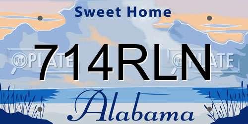 714RLN Alabama License Plate