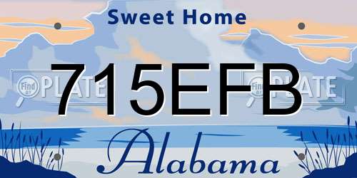 715EFB Alabama License Plate