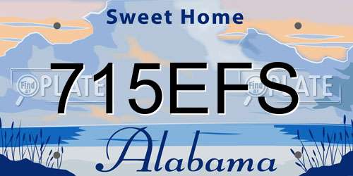 715EFS Alabama License Plate
