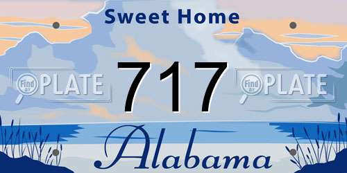 717 Alabama License Plate