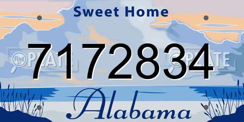 7172834 Alabama License Plate