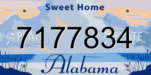 7177834 Alabama License Plate