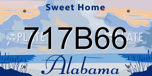 717B66 Alabama License Plate