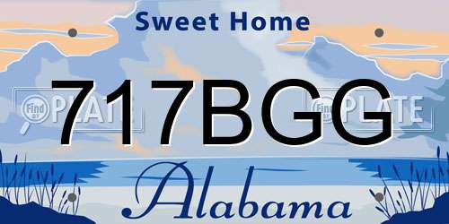 717BGG Alabama License Plate