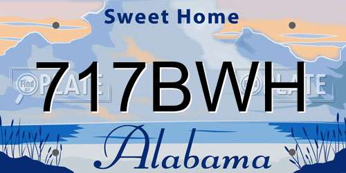 717BWH Alabama License Plate