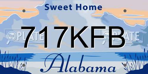 717KFB Alabama License Plate