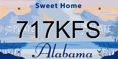 717KFS Alabama License Plate
