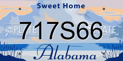 717S66 Alabama License Plate