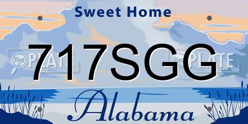 717SGG Alabama License Plate