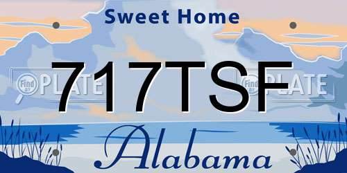 717TSF Alabama License Plate
