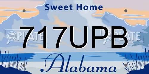 717UPB Alabama License Plate