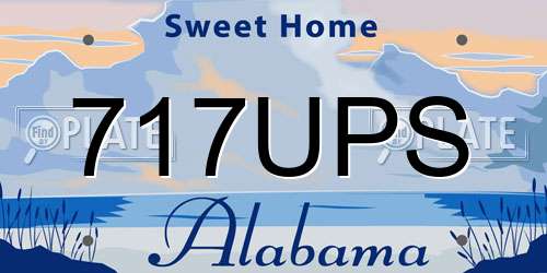 717UPS Alabama License Plate