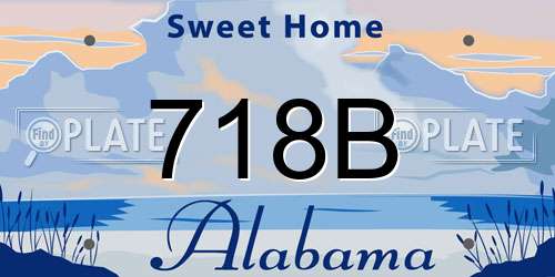 718B Alabama License Plate