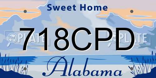 718CPD Alabama License Plate