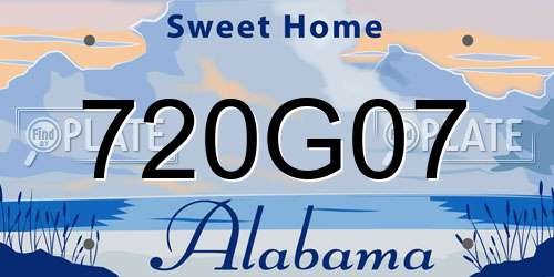 720G07 Alabama License Plate