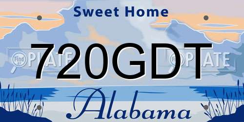 720GDT Alabama License Plate