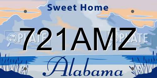 721AMZ Alabama License Plate