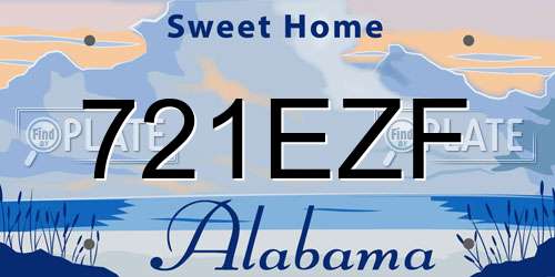 721EZF Alabama License Plate