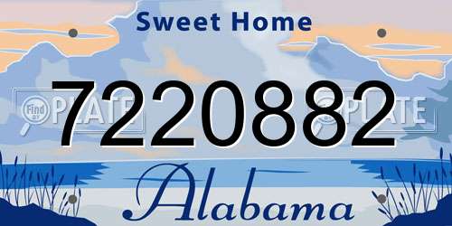 7220882 Alabama License Plate