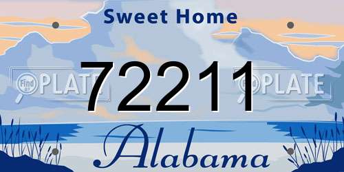 72211 Alabama License Plate