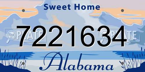 7221634 Alabama License Plate