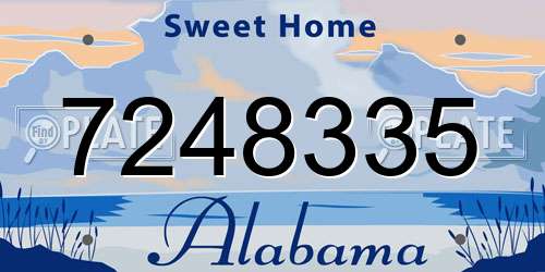 7248335 Alabama License Plate