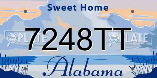 7248TT Alabama License Plate
