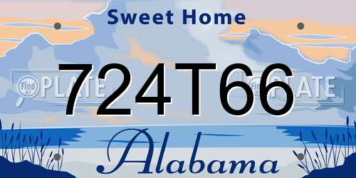 724T66 Alabama License Plate