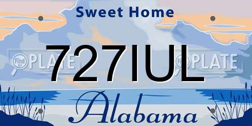 727IUL Alabama License Plate