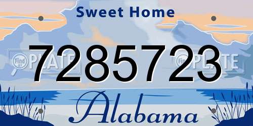 7285723 Alabama License Plate