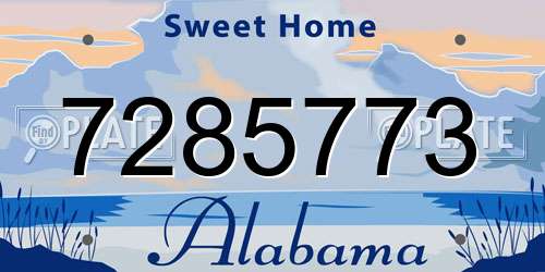 7285773 Alabama License Plate