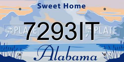 7293IT Alabama License Plate