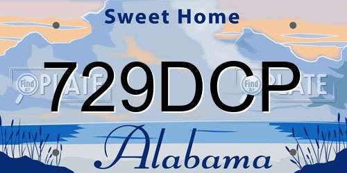 729DCP Alabama License Plate