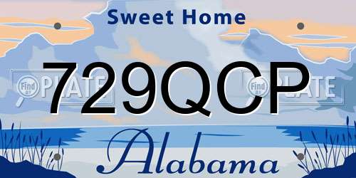 729QCP Alabama License Plate
