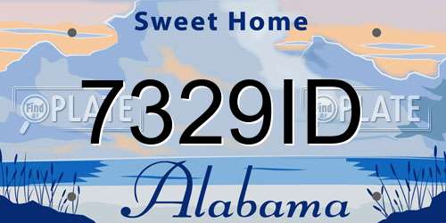 7329ID Alabama License Plate
