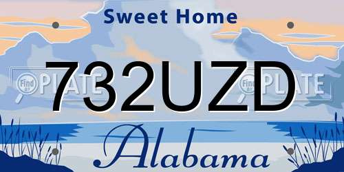 732UZD Alabama License Plate