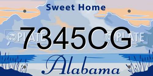 7345CG Alabama License Plate