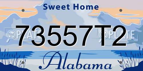 73557T2 Alabama License Plate