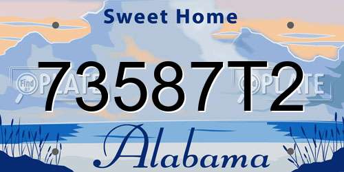 73587T2 Alabama License Plate