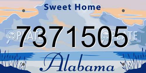 7371505 Alabama License Plate