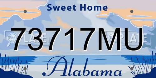 73717MU Alabama License Plate