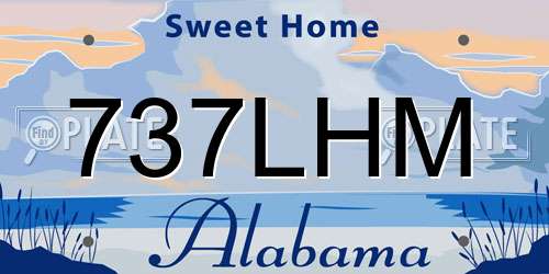 737LHM Alabama License Plate