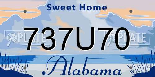 737U70 Alabama License Plate