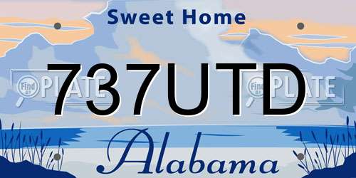 737UTD Alabama License Plate