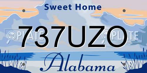 737UZO Alabama License Plate