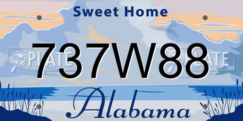 737W88 Alabama License Plate